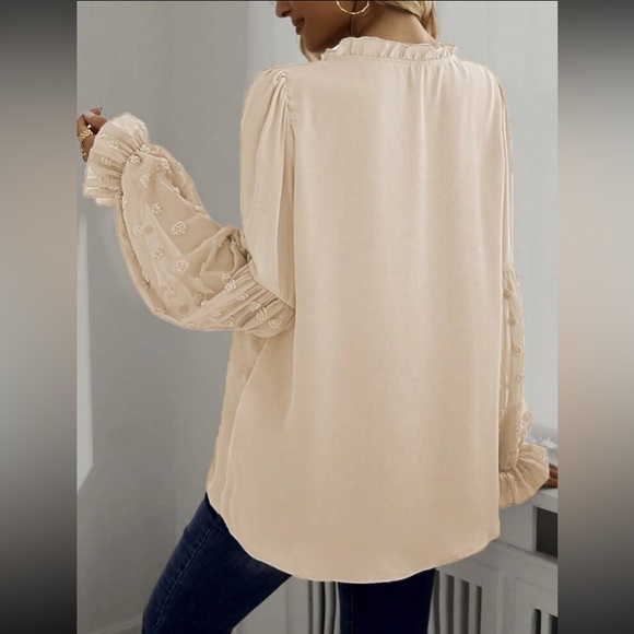 Boho Swiss Dot Oversized Blouse - Picture 3 of 16